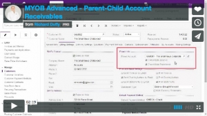 MYOB Advanced Demonstration Video - Parent-Child Account Receivables