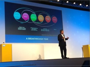 Vishal Sikka on stage at SAP FKOM APJ