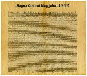 Parchment Replica of the Magna Carta of King John